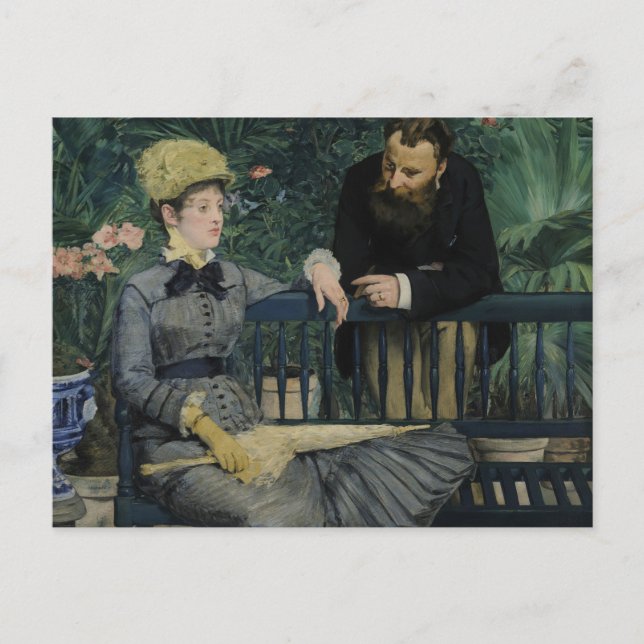 Edouard Manet - i drivhuset Vykort (Framsida)