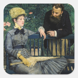 Edouard Manet - I konservatoriet Fyrkantigt Klistermärke