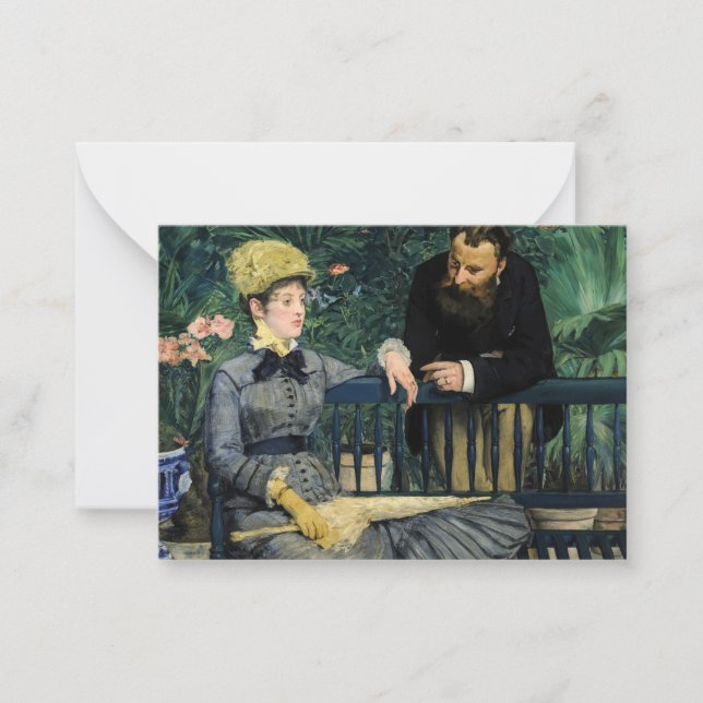 Edouard Manet - I växthuset Anteckningskort (Framsida)