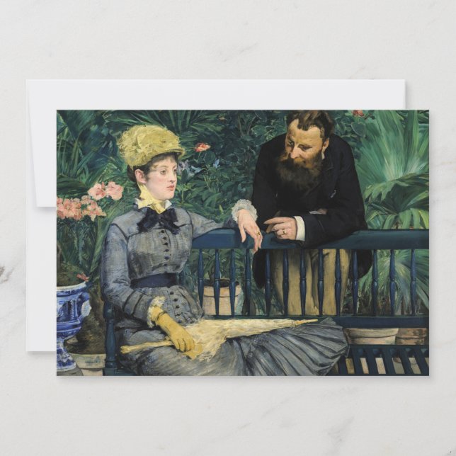 Edouard Manet - I växthuset Inbjudningar (Framsida)