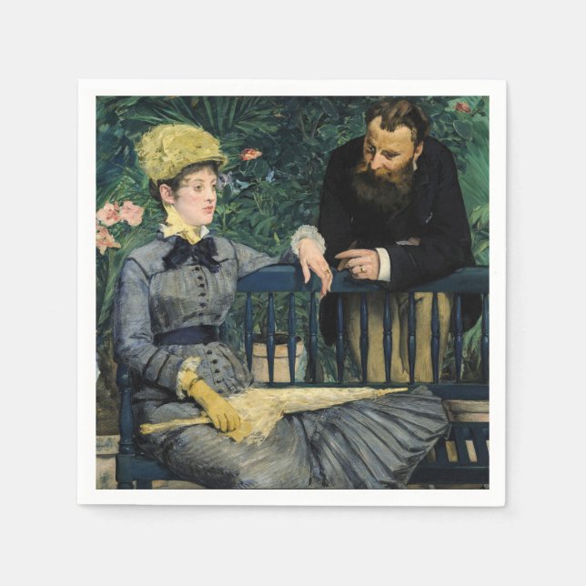 Edouard Manet - I växthuset Pappersservett (Framsidan)