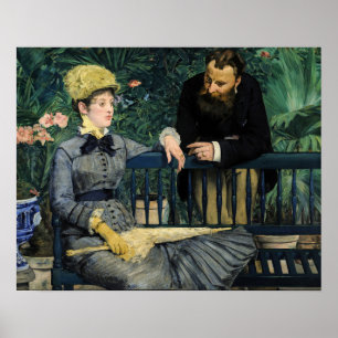 Edouard Manet - I växthuset Poster