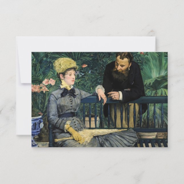 Edouard Manet - I växthuset Tack Kort (Framsida)