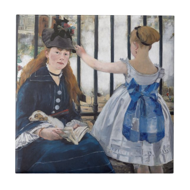 Edouard Manet - Järnvägen Kakelplatta (Framsidan)