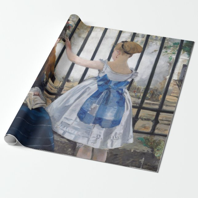 Edouard Manet - Järnvägen Presentpapper (Utrullad)