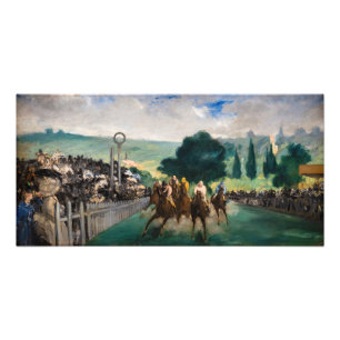 Edouard Manet - Kapplöpning i Longchamp Fototryck