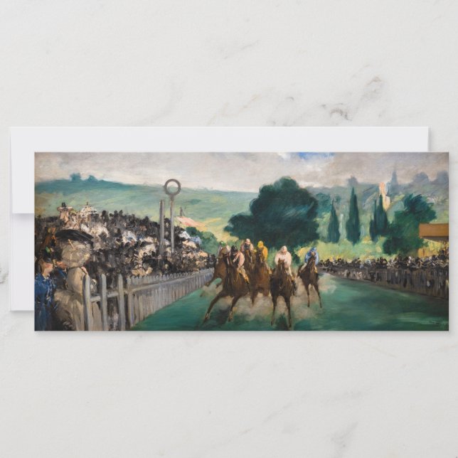 Edouard Manet - Kapplöpning i Longchamp Inbjudningar (Framsida)