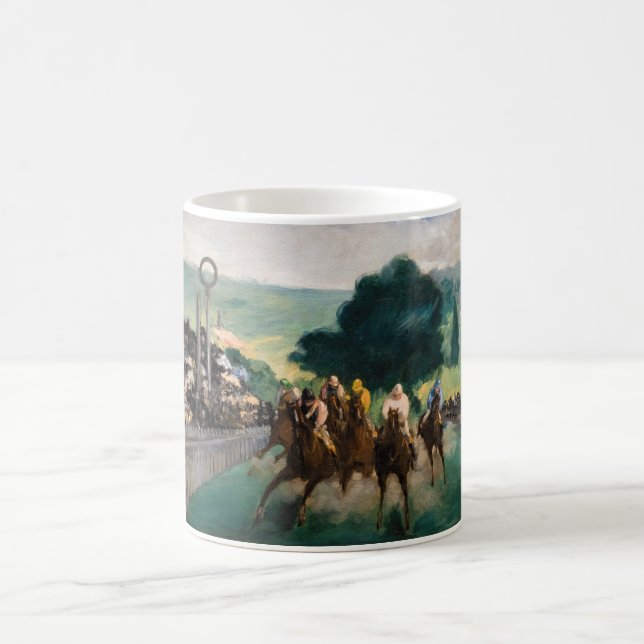 Edouard Manet - Kapplöpning i Longchamp Kaffemugg (Center)