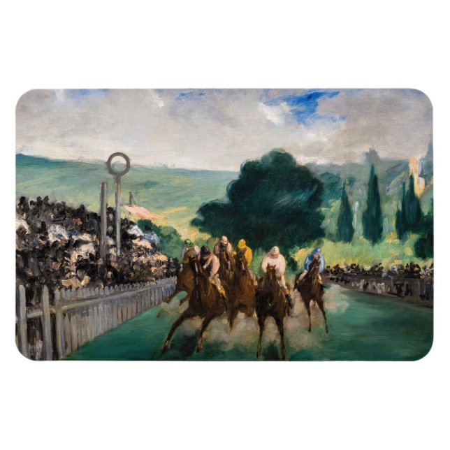 Edouard Manet - Kapplöpning i Longchamp Magnet (Horisontell)