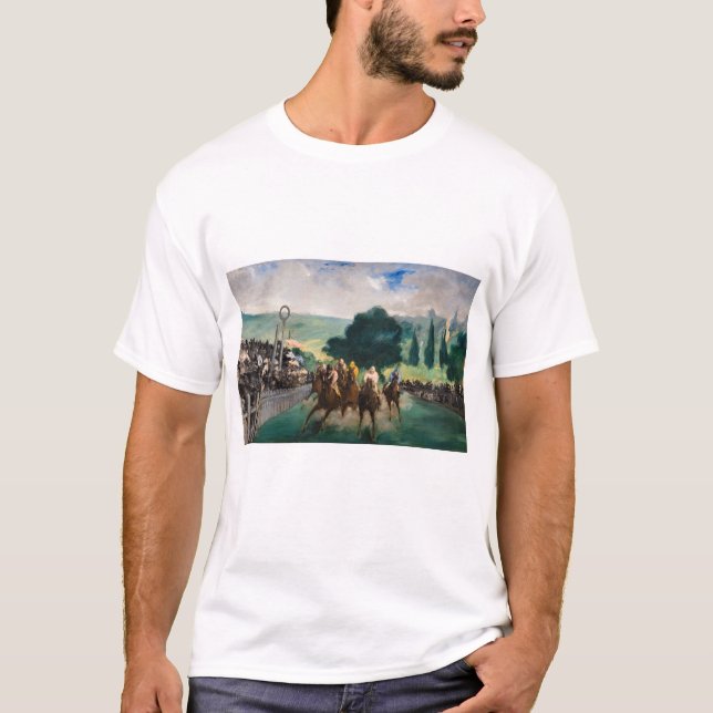 Edouard Manet - Kapplöpningen på Longchamp T Shirt (Framsida)