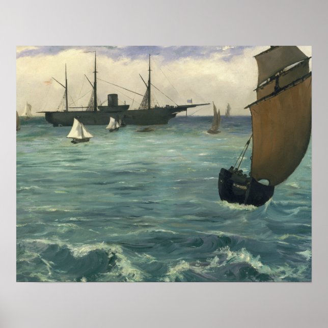 Edouard Manet - Kearsarge i Boulogne Poster (Framsidan)