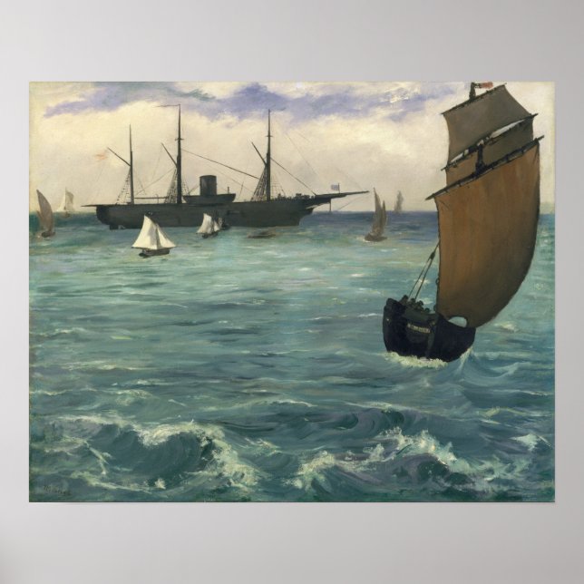 Edouard Manet | Kearsarge i Boulogne Poster (Framsidan)