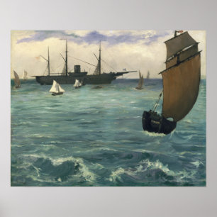 Edouard Manet Kearsargen på Boulogne Poster