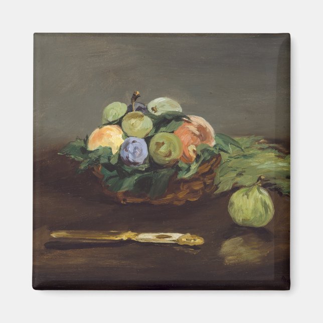 Edouard Manet - Korg med frukter Magnet (Framsidan)