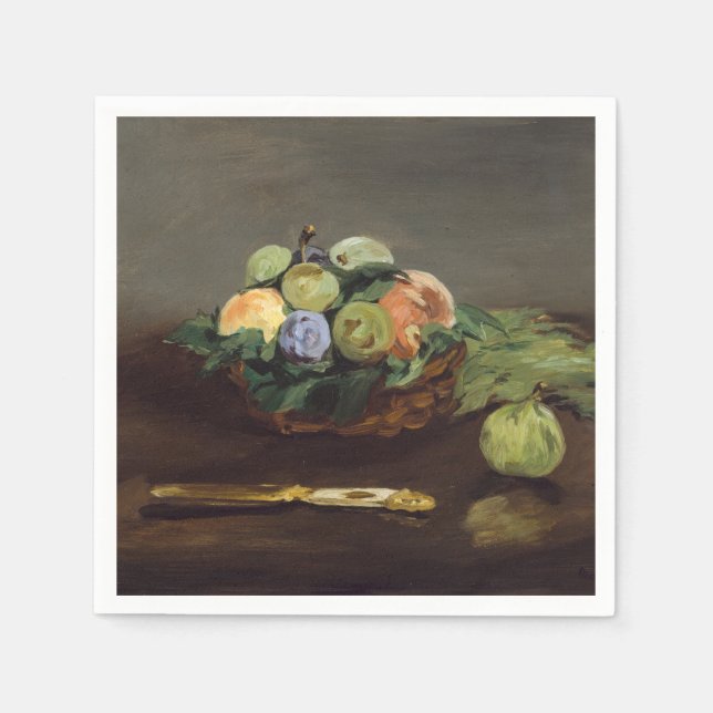 Edouard Manet - Korg med frukter Pappersservett (Framsidan)