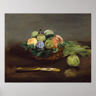 Edouard Manet - Korg med frukter Poster