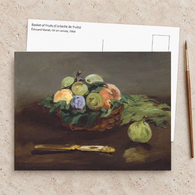 Edouard Manet - Korg med frukter Vykort (Skapare uppladdad)