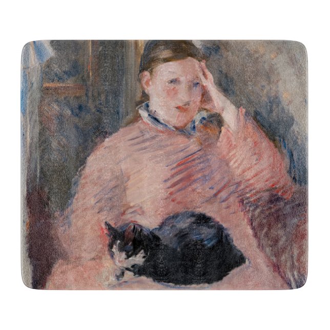 Edouard Manet - Kvinna med katt (Framsidan)