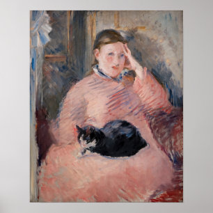 Edouard Manet - Kvinna med katt Poster