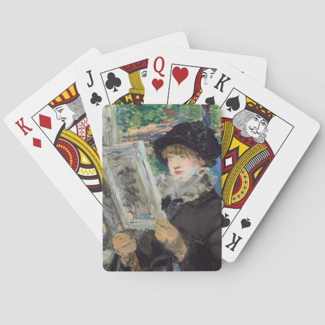 Edouard Manet - Kvinna som läser Casinokort (Baksidan)