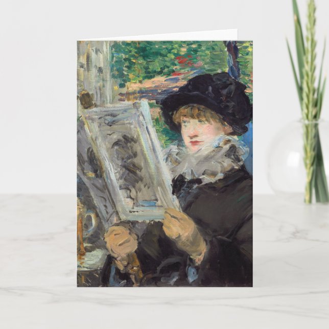 Edouard Manet - Kvinna som läser Kort (Framsida)