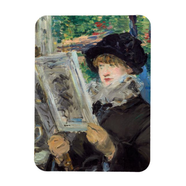 Edouard Manet - Kvinna som läser Magnet (Vertikal)