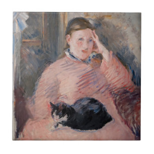 Edouard Manet - Kvinnor med katt Kakelplatta