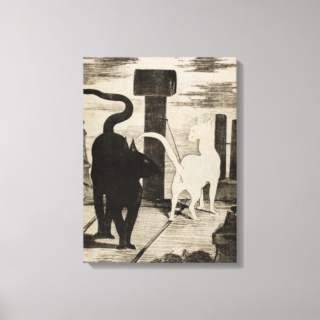 Edouard Manet ~ Le Rendez-vous des Chattas Canvastryck (Framsida)