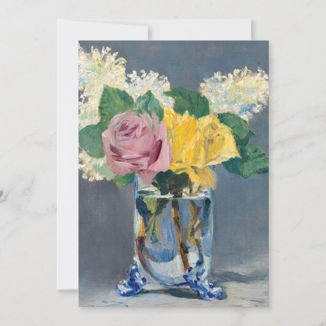 Edouard Manet - Lilacs och Ro Inbjudningar (Framsida)