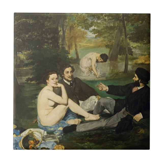 Edouard Manet - Luncheon on on Grass Kakelplatta (Framsidan)