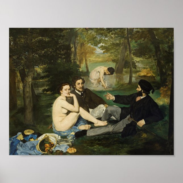 Edouard Manet - Luncheon on on Grass Poster (Framsidan)