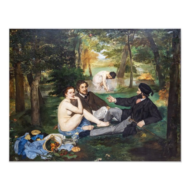 Edouard Manet - Luncheon på Grass Fototryck (Framsidan)