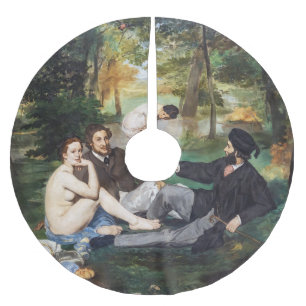 Edouard Manet - Luncheon på Grass Julgransmatta Borstad Polyester