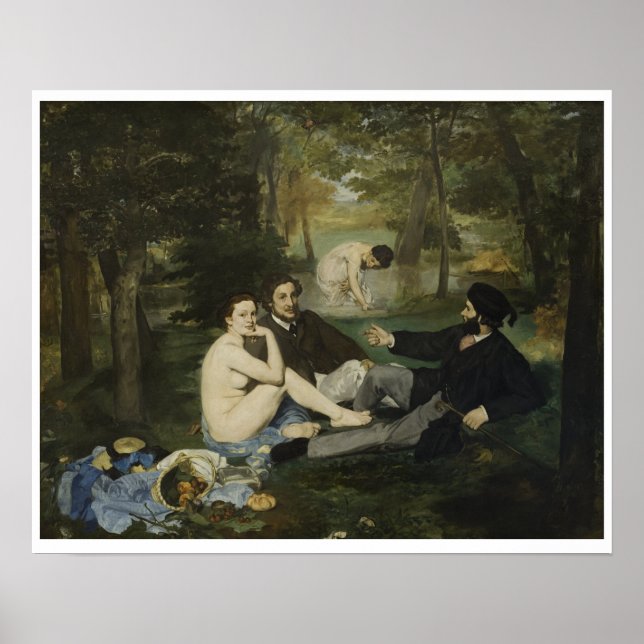 Edouard Manet - Luncheon på Grass Poster (Framsidan)