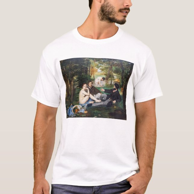 Edouard Manet - Luncheon på Grass T Shirt (Framsida)