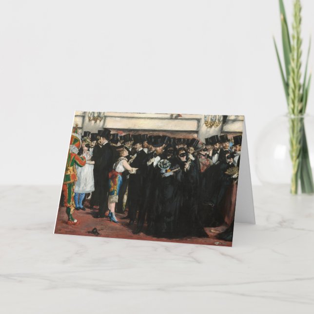 Edouard Manet - Mask Boll vid Opera Kort (Framsida)