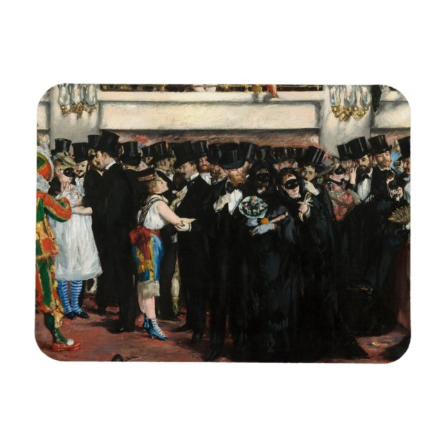 Edouard Manet - Mask Boll vid Opera Magnet (Horisontell)