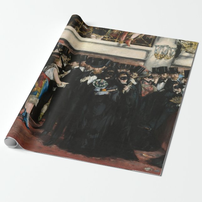 Edouard Manet - Mask Boll vid Opera Presentpapper (Utrullad)