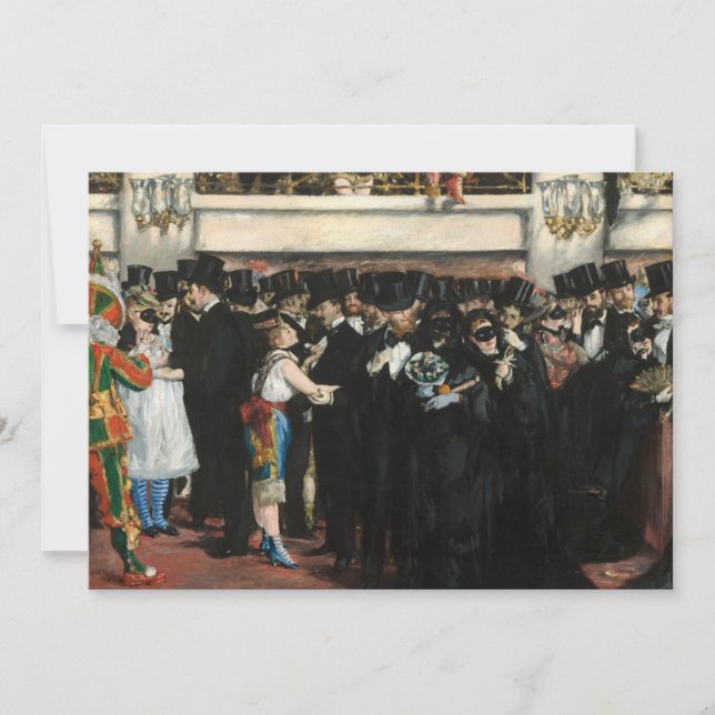 Edouard Manet - Maskeradbal på Operan Inbjudningar (Framsida)