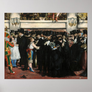 Edouard Manet - Maskeradbal på Operan Poster