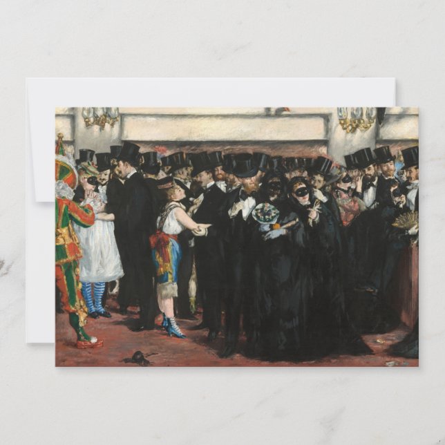 Edouard Manet - Maskeradbal på Operan Tack Kort (Framsida)