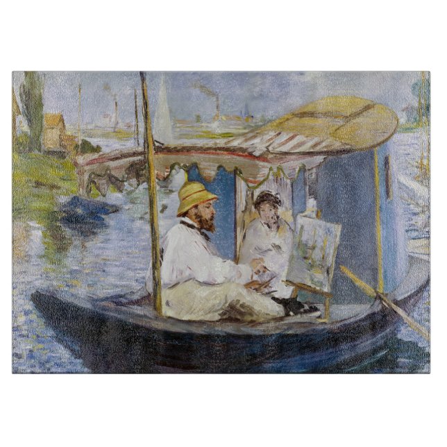 Edouard Manet - Monet i sin ateljé-båt (Framsidan)