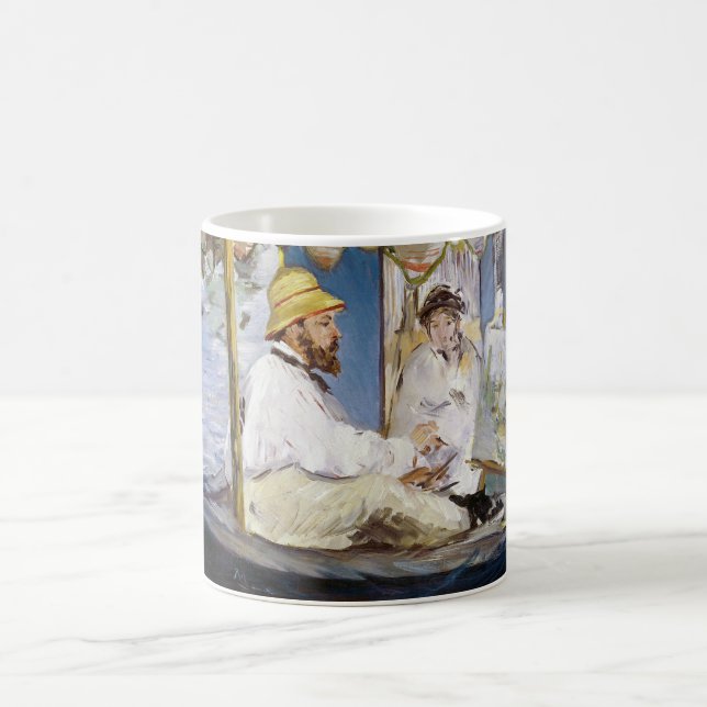 Edouard Manet - Monet i sin ateljéebåt Kaffemugg (Center)