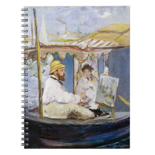 Edouard Manet - Monet i Studio Boat Anteckningsbok