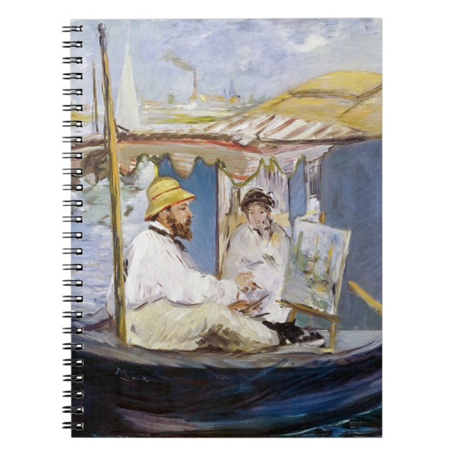 Edouard Manet - Monet i Studio Boat Anteckningsbok (Framsidan)