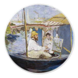 Edouard Manet - Monet i Studio Boat Knopp