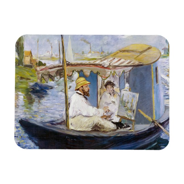 Edouard Manet - Monet i Studio Boat Magnet (Horisontell)