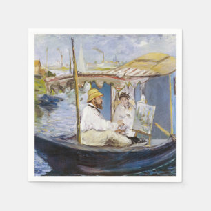 Edouard Manet - Monet i Studio Boat Pappersservett