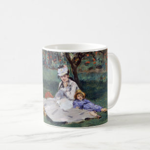 Edouard Manet - Monetfamiljen i deras trädgård Kaffemugg