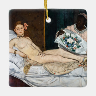 Edouard Manet - Olympia Julgransprydnad Keramik
